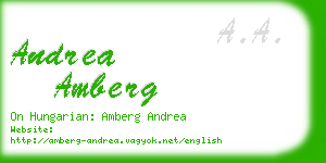 andrea amberg business card